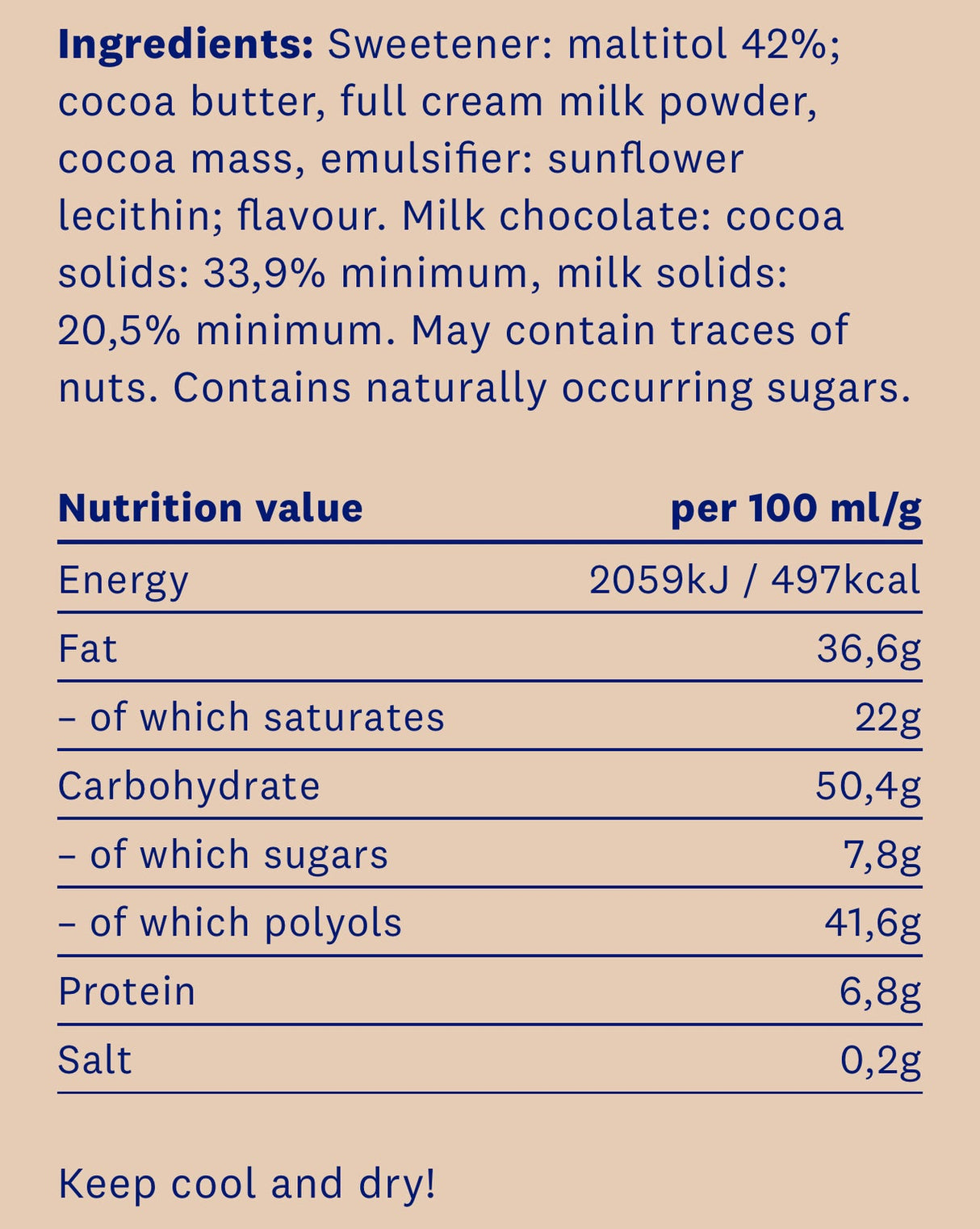 <tc>HealthyCo</tc> σοκολάτα γάλακτος 100 γραμμάρια - χωρίς προσθήκη ζάχαρης και χωρίς φοινικέλαιο