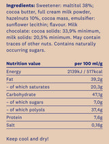 <tc>HealthyCo</tc> σοκολάτα με φουντούκια 100 γραμμάρια - χωρίς προσθήκη ζάχαρης και χωρίς φοινικέλαιο