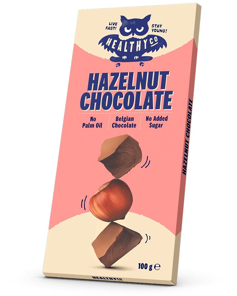 <tc>HealthyCo</tc> σοκολάτα με φουντούκια 100 γραμμάρια - χωρίς προσθήκη ζάχαρης και χωρίς φοινικέλαιο