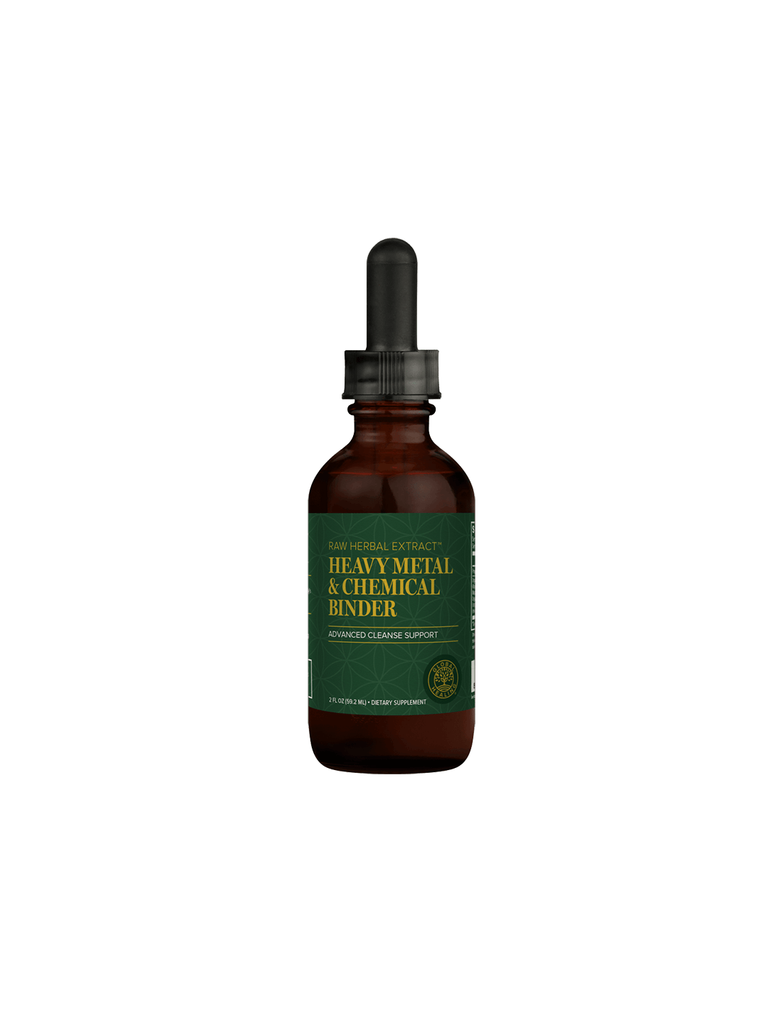 Heavy Metal & Chemical Cleanse/Detoxification με βότανα, φαρμακευτικά μανιτάρια και ενεργό άνθρακα, 59,2 ml Global Healing