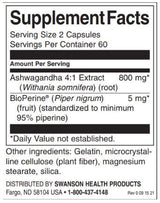 Υψηλή απορρόφηση Ashwagandha & Black Pepper | Διαθέτει Bioperine - 120 κάψουλες