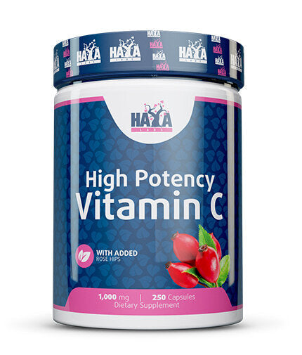 Υψηλή ισχύς βιταμίνη C 1.000mg με τριαντάφυλλα γοφούς 250 καπάκια.