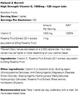 Βιταμίνη C 1000 mg - 120 δισκία υψηλής αντοχής