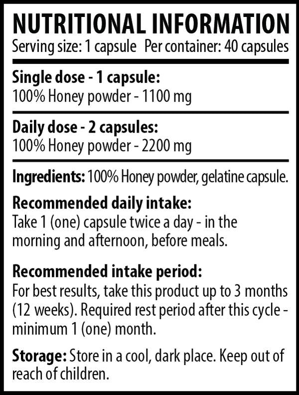 Honey Care 40 κάψουλες