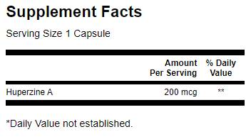 Huperzine A 200 mcg - 30 κάψουλες
