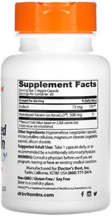 Υδρολύεται κερατίνη 500 mg | με Keraglo® - 60 κάψουλες