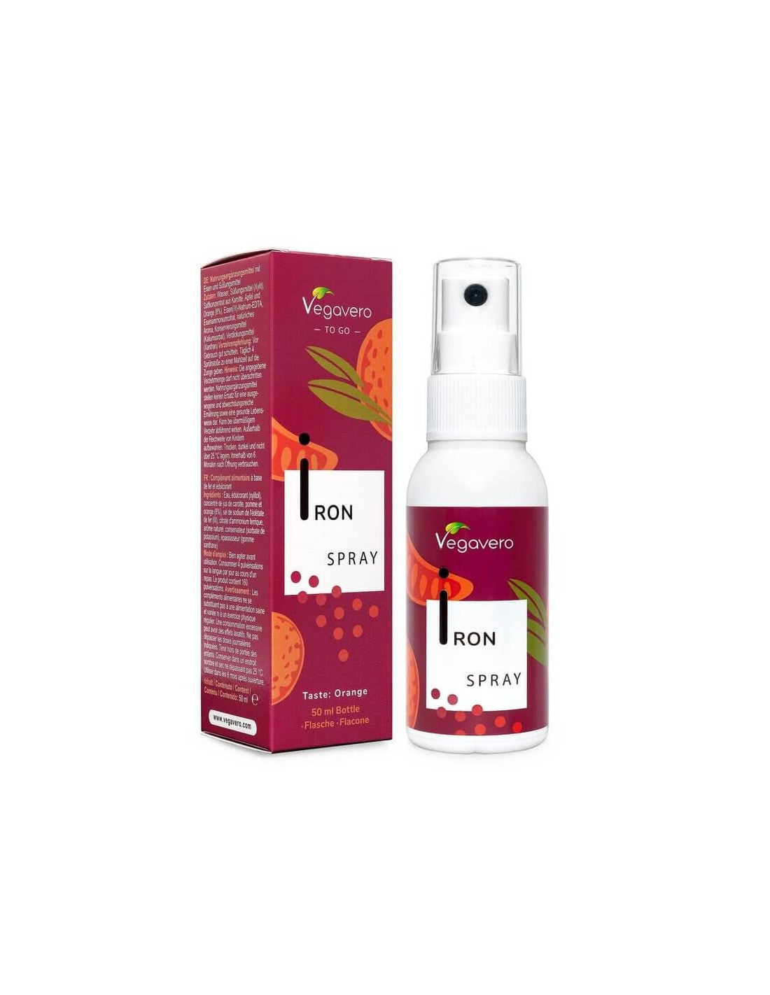Σπρέι σιδήρου/ Στοματικό σπρέι, 50 ml, 100% Vegan <tc>Vegavero</tc>
