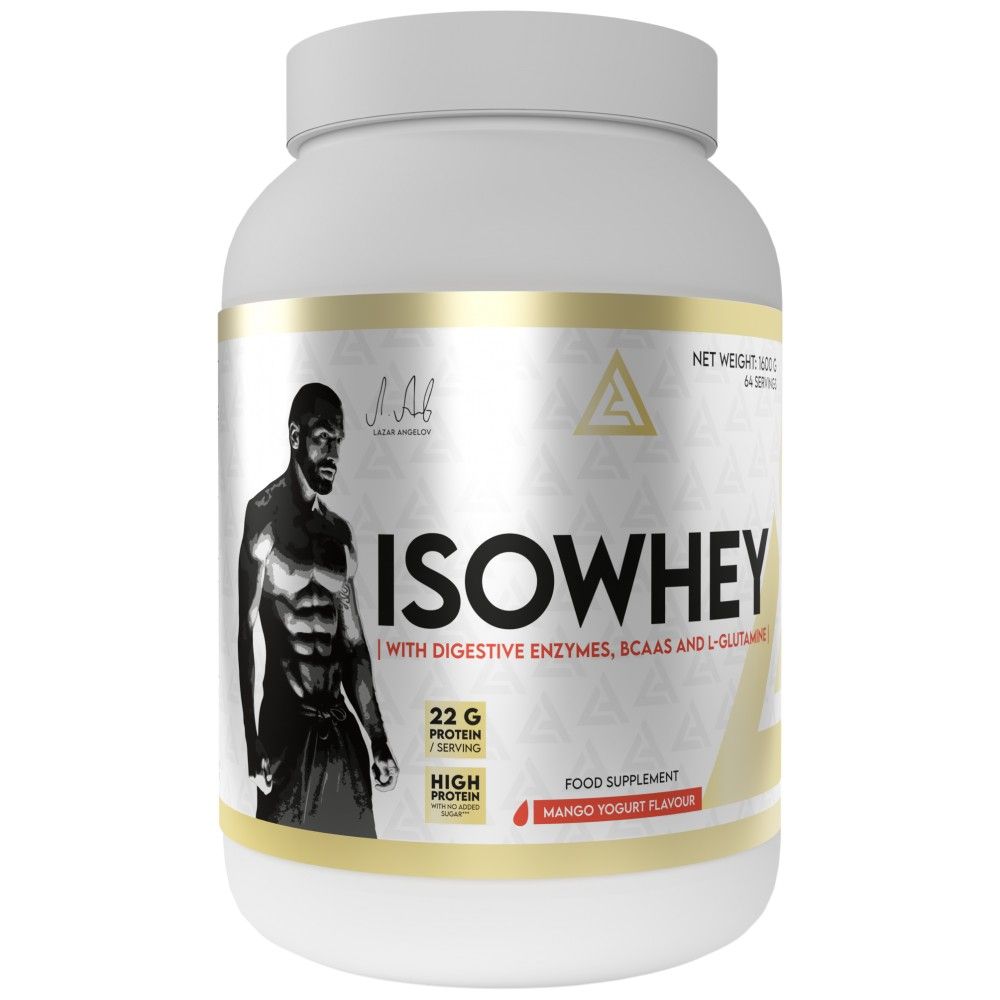 Isowhey | Πρωτεΐνη ορού γάλακτος με πεπτικά ένζυμα, BCAA & γλουταμίνη - 1600 γραμμάρια
