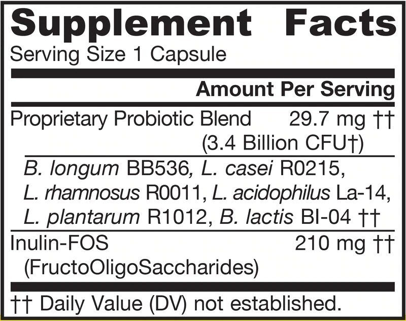 Jarro-Dophilus®+FOS (3.4 B. CFU)/100 CAPS