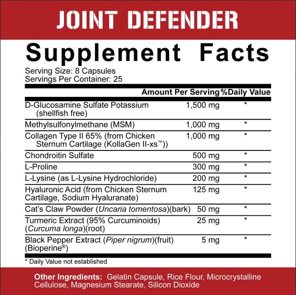 Joint Defender | Μέγιστη υποστήριξη αρθρώσεων - 200 κάψουλες
