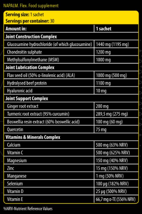 Xtreme Napalm Flex | Advanced Joint Formula - 30 πακέτα