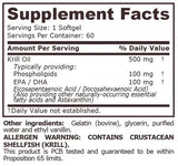 Λάδι κριλ 500 mg - 60 μαλακές κάψουλες <tc>Pure Nutrition</tc>