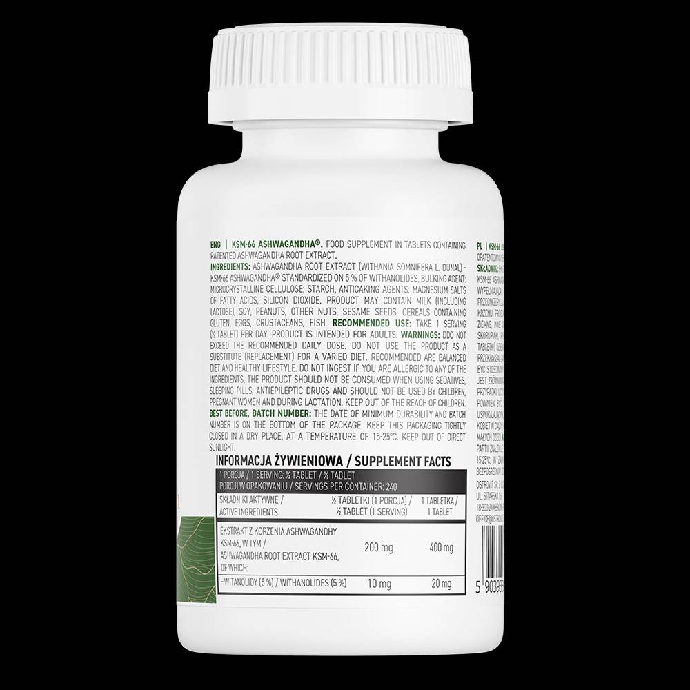 KSM-66 Ashwagandha 400 mg 120 Δισκία