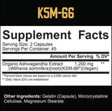 KSM -66® Οργανικά Ashwagandha 600 mg - 90 κάψουλες