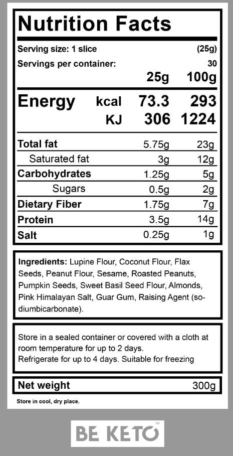 Μίγμα ψησίματος Keto Bread - 300 γραμμάρια