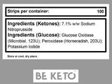 Κετόνη & Ταινίες μέτρησης γλυκόζης - 100 τεμάχια.