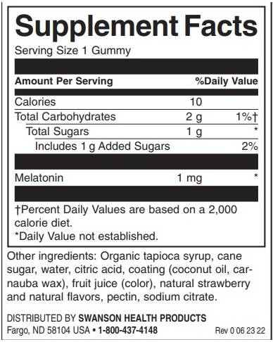 Kids Melatonin Gummies 1 mg | Strawberry 60 Μασώμενα δισκία