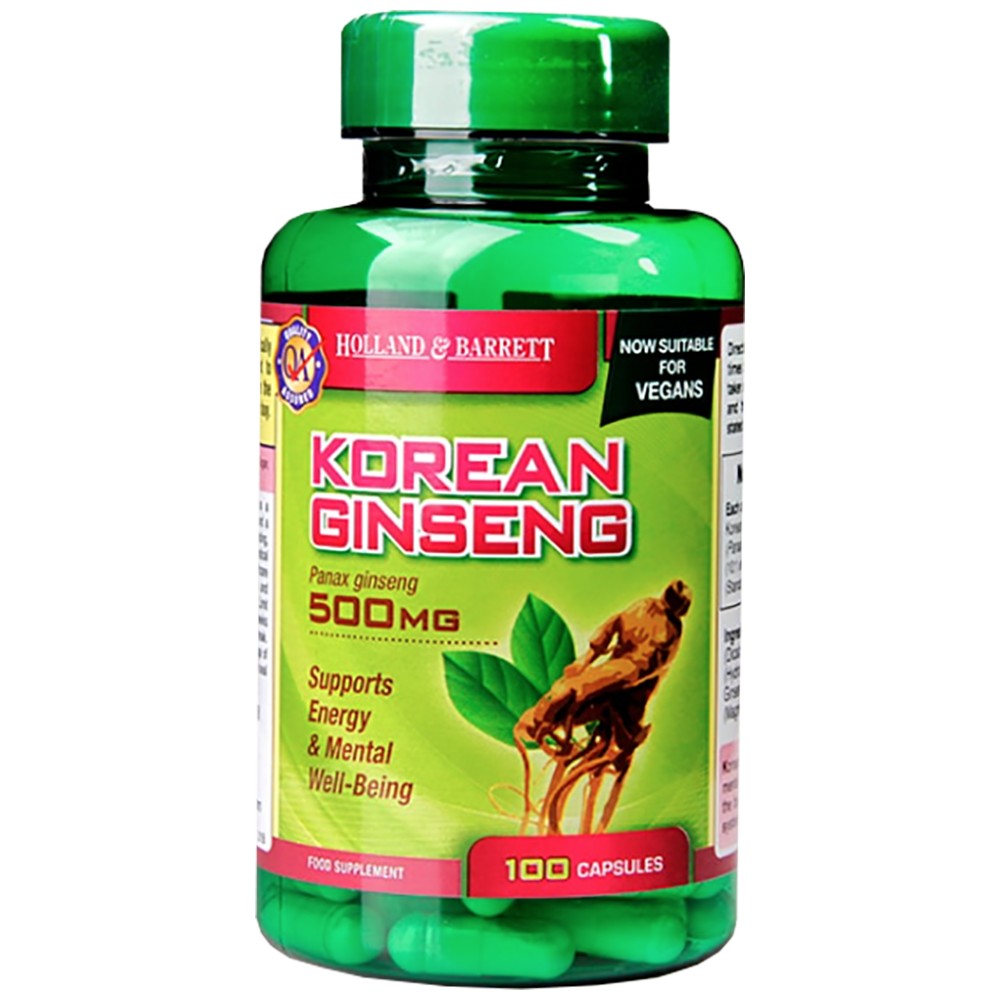 Korean Ginseng 500 mg 100 κάψουλες