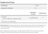 L-Αργινίνη 1000 mg/Διπλής ισχύος - 120 Δισκία