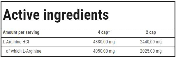 L-Arginine Xtreme 1220 mg - 90 κάψουλες