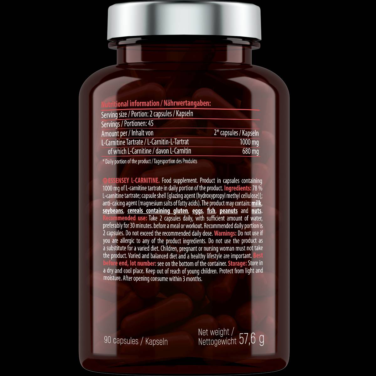 L -καρνιτίνη 500 mg - 90 κάψουλες