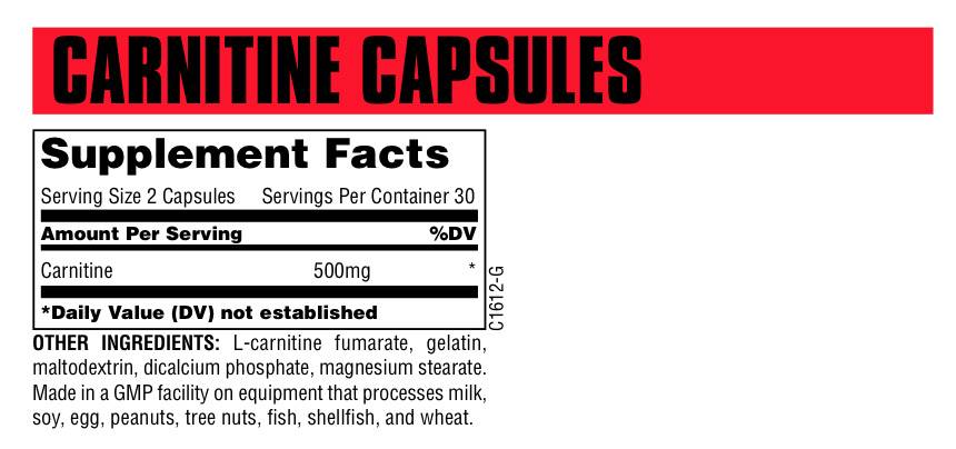 L-Carnitine Capsules 60 κάψουλες