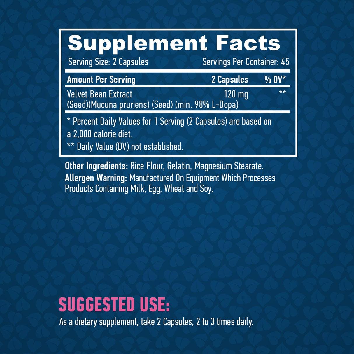 L-dopa/mucuna pruriens εκχύλισμα/90 καπάκια.