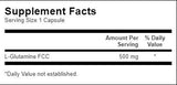 L -γλουταμίνη 500 mg - 100 κάψουλες