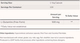 L -γλουταμίνη 500 mg - 120 κάψουλες