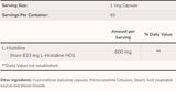 L -Histidine 600 mg - 60 κάψουλες