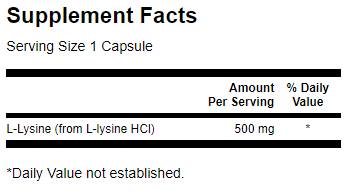 L-Lysine 500 mg 300 κάψουλες