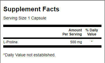 L -Proline 500 mg - 100 κάψουλες