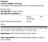 L-Serine 500 mg 60 κάψουλες