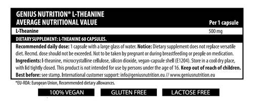 L -theanine 500 mg - 60 κάψουλες