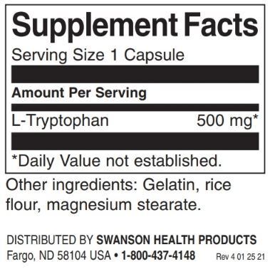 L -τρυπτοφάνη 500 mg/60 καπάκια - 0