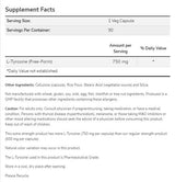 L-τυροσίνη 750 mg | Επιπλέον δύναμη - 90 κάψουλες