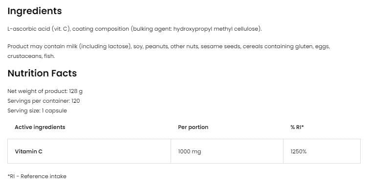 Βιταμίνη C 1000 mg - 90 δισκία