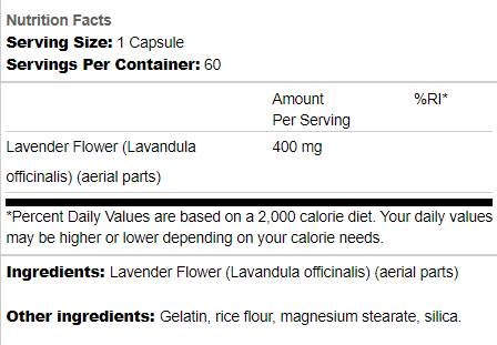 Lavender Flower 400 mg 60 κάψουλες