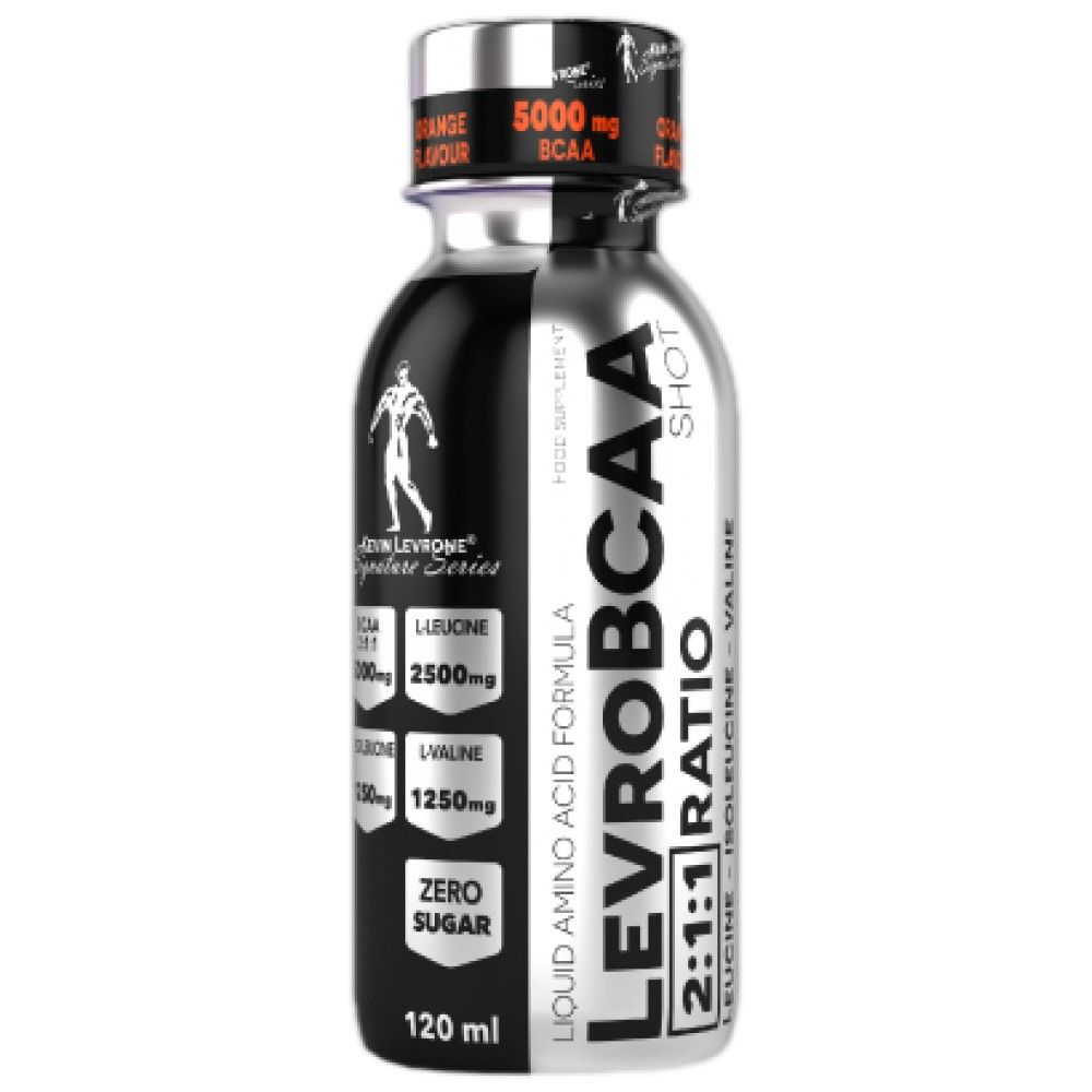 Levrobcaa Shot/5000 mg BCAA με μηδενική ζάχαρη - 12 x 120 ml