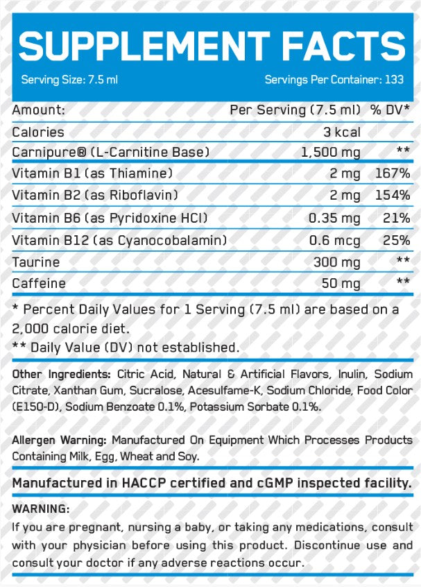 Υγρή L-Carnitine 200000/1000ml.
