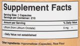 Καψάκια λιθίου οροτετέματος 5 mg - 210