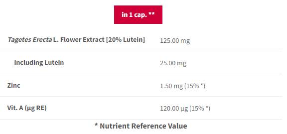 Λουτεΐνη 25 mg | Για τη φροντίδα των ματιών - 90 κάψουλες