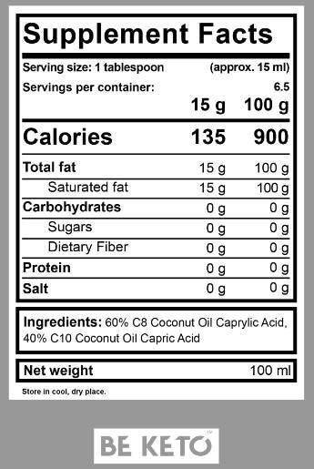 Liquid Oil MCT C8 + C10 - 500 mL