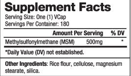 MSM 500 mg/180 καπάκια