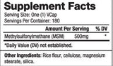 MSM 500 mg/180 καπάκια