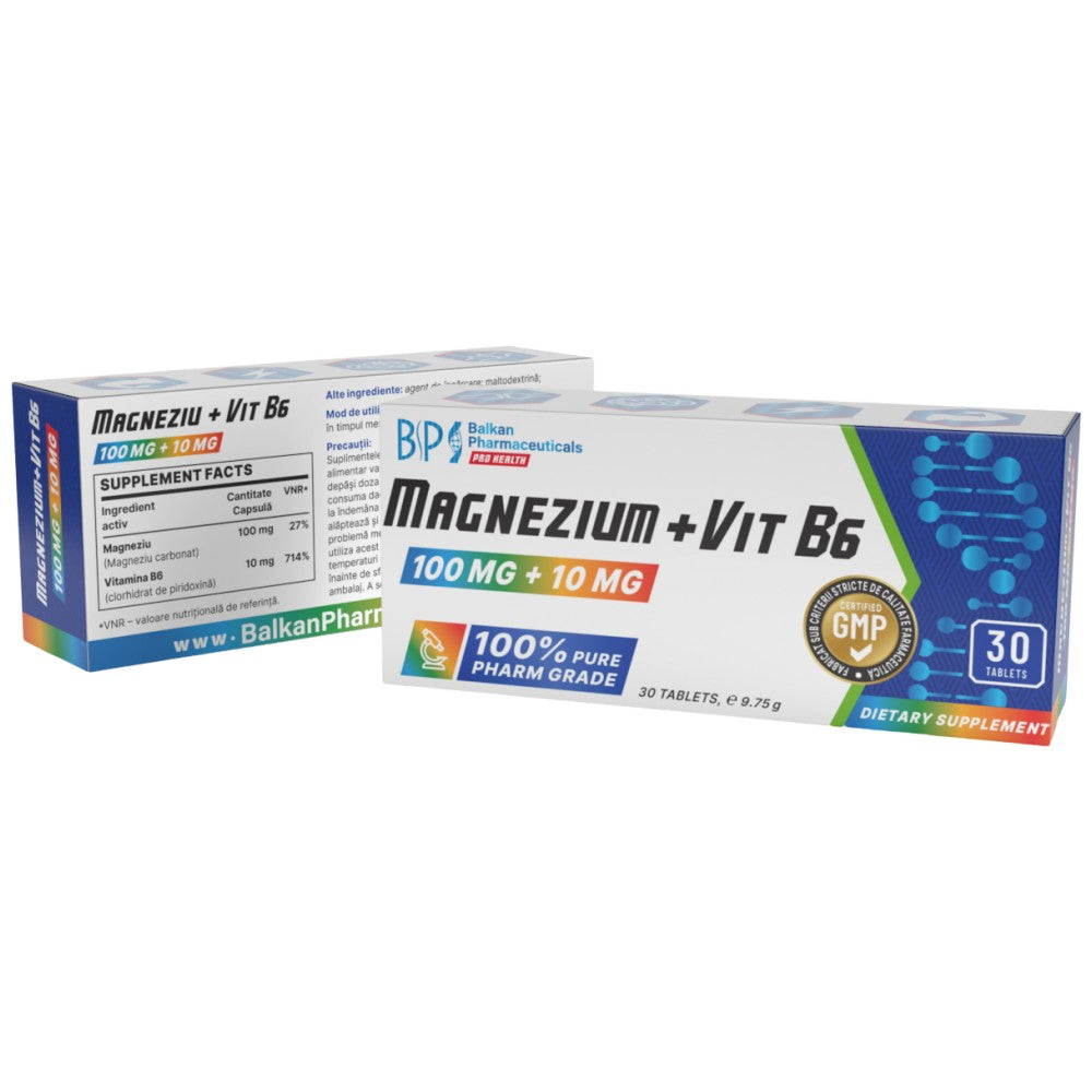 Μαγνήσιο 100 mg + Βιταμίνη Β6 10 mg - 30 Δισκία