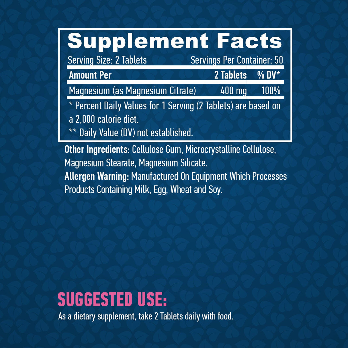 Κιτρικό μαγνήσιο 200mg/100 καρτέλες.