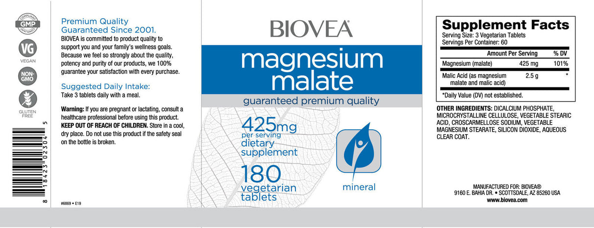 Καρτέλες μαγνησίου 425 mg/180