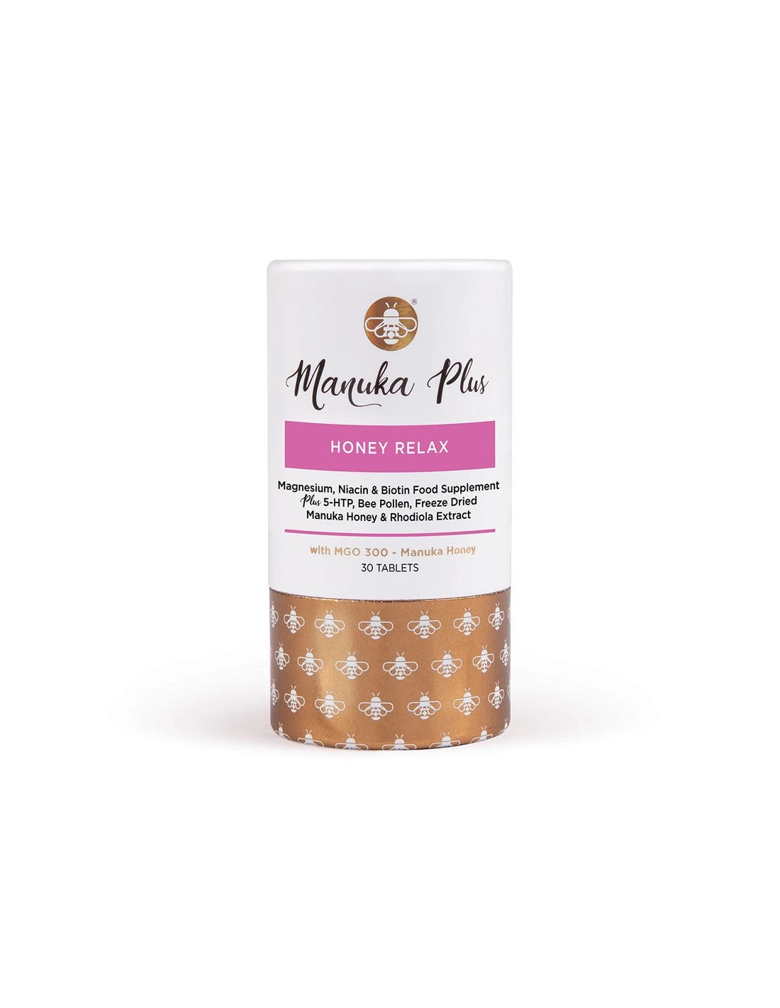 Manuka Plus® Honey Relax/ Formula από την κόπωση και την κόπωση με το Manuka Honey Mgo 300 x 30 δισκία