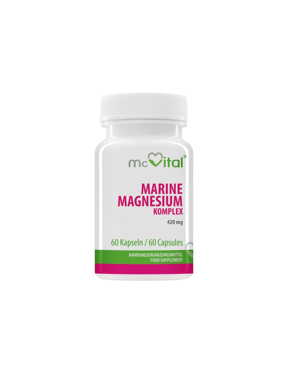 McVital® Marine Magnesium Komplex - Σύμπλεγμα θαλάσσιου μαγνησίου 420 mg, 60 κάψουλες <tc>Vitabay</tc>